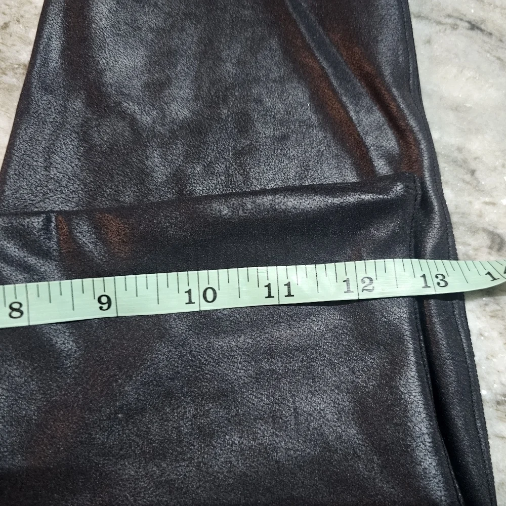 SPANX by Sara Blakely Faux Leather Leggings Black Size M High Rise Shaping Pants